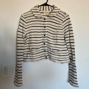 Madewell Striped Button Up Top Size Small
